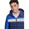 Champion mens Performance Lightweight Puffer Jacket With Hood(Royal Blue Combo)