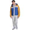 Champion mens Performance Lightweight Puffer Jacket With Hood(Sunflower Combo)