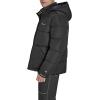 Champion mens Quilted Full-zip Hooded Puffer Jacket(Black Patch Pocket)