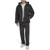 Champion mens Quilted Full-zip Hooded Puffer Jacket(Black Patch Pocket)