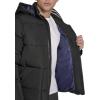Champion mens Quilted Full-zip Hooded Puffer Jacket(Black Patch Pocket)