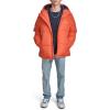 Champion mens Quilted Full-zip Hooded Puffer Jacket(Orange)