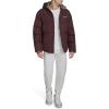 Champion mens Quilted Full-zip Hooded Puffer Jacket(Wine Patch Pocket)