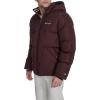 Champion mens Quilted Full-zip Hooded Puffer Jacket(Wine Patch Pocket)
