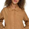 Champion womens Cropped Coached Jacket(Tobacco)