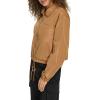 Champion womens Cropped Coached Jacket(Tobacco)