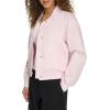 Champion womens Cropped Varsity Bomber Jacket(Light Pink)