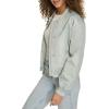 Champion womens Cropped Varsity Bomber Jacket(Sage)
