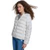 Champion womens Quilted Coat Packable Puffer Jacket With Hood(Marshmallow)