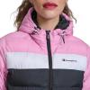 Champion womens Quilted Coat Packable Puffer Jacket With Hood(Mauve/Navy Combo)