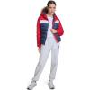 Champion womens Quilted Coat Packable Puffer Jacket With Hood(Red/Navy Combo)