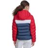 Champion womens Quilted Coat Packable Puffer Jacket With Hood(Red/Navy Combo)