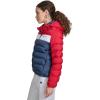 Champion womens Quilted Coat Packable Puffer Jacket With Hood(Red/Navy Combo)