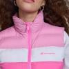 Champion womens Quilted Packable Puffer Vest(Pink Combo)
