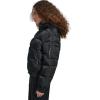 Champion womens Quilted Snorkel Puffer Jacket With Hood(Black)