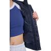 Champion womens Quilted Snorkel Puffer Jacket With Hood(Navy)