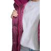 Champion womens Satin Quilted Puffer Vest With Stand Collar(Dark Pink)