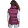 Champion womens Satin Quilted Puffer Vest With Stand Collar(Dark Pink)
