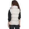 Champion womens Satin Quilted Puffer Vest With Stand Collar(Marshmallow)
