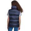 Champion womens Satin Quilted Puffer Vest With Stand Collar(Navy)