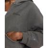 Champion womens Zip-up Hoodie, Vintage Wash, Running Women C Logo(Black)