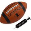 Champion Blitz Football, All-Weather Football, Enhanced Grip, Durable Rubber Cover and Molded Laces, for Outdoor Sports & Training, Includes 6 Ball Pump(Classic/Black)