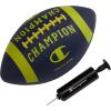 Champion Blitz Football, All-Weather Football, Enhanced Grip, Durable Rubber Cover and Molded Laces, for Outdoor Sports & Training, Includes 6 Ball Pump(Medieval Blue/Evening Primrose)