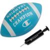 Champion Blitz Football, All-Weather Football, Enhanced Grip, Durable Rubber Cover and Molded Laces, for Outdoor Sports & Training, Includes 6 Ball Pump(Fierce Tide/White)