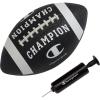 Champion Blitz Football, All-Weather Football, Enhanced Grip, Durable Rubber Cover and Molded Laces, for Outdoor Sports & Training, Includes 6 Ball Pump(Black/White)