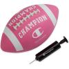 Champion Blitz Football, All-Weather Football, Enhanced Grip, Durable Rubber Cover and Molded Laces, for Outdoor Sports & Training, Includes 6 Ball Pump(Optic Pink/White)