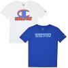 Champion Boys 2 Pack Short Sleeve Tee Shirt for Kids(Surf the Web)