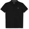 Champion Boys’ Athletic Short Sleeve Polo Shirt with Moisture Wicking Stretch Fabric(Black)