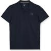 Champion Boys’ Athletic Short Sleeve Polo Shirt with Moisture Wicking Stretch Fabric(Dark Navy)
