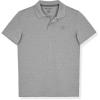 Champion Boys’ Athletic Short Sleeve Polo Shirt with Moisture Wicking Stretch Fabric(Grey Heather)
