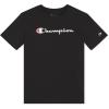 Champion Boys Champion Boys Tee Shirt Short Sleeve Logo T-Shirt for Kids(Signature Black)