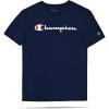 Champion Boys Champion Boys Tee Shirt Short Sleeve Logo T-Shirt for Kids(Signature Navy Blue)