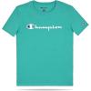 Champion Boys Champion Boys Tee Shirt Short Sleeve Logo T-Shirt for Kids(Signature Oasis)