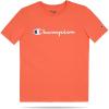 Champion Boys Champion Boys Tee Shirt Short Sleeve Logo T-Shirt for Kids(Signature Orange Red)