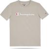 Champion Boys Champion Boys Tee Shirt Short Sleeve Logo T-Shirt for Kids(Signature Sand Khaki)