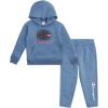 Champion Boys Hoodie and Jogger Set for Kids 2 Piece Athletic Sweatsuit Sets(Dusty Blue)
