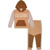 Champion Boys Hoodie and Jogger Set for Kids 2 Piece Athletic Sweatsuit Sets(Khaki-sand)