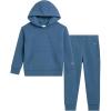 Champion Boys Jogger Set Fleece Hoodie and Sweatpants Tracksuit(Dusty Blue)