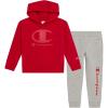 Champion Boys Jogger Set Fleece Hoodie and Sweatpants Tracksuit(Grey Heather)