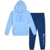 Champion Boys Jogger Set Fleece Hoodie and Sweatpants Tracksuit(Limoges Blue)