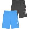 Champion Boys Shorts 2 Pack Athletic Fleece Short for Boys(Malibu Blue)
