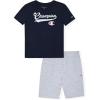 Champion Boys Shorts Sets 2 Piece Tee Shirt and Athletic Shorts for Kids(Signature Dark Navy)