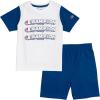 Champion Boys Shorts Sets 2 Piece Tee Shirt and Athletic Shorts for Kids(Surf Blue)