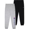 Champion Boys Sweatpants for Kids 2 Pack Athletic Boys Jogger Pants(Grey Heather-black)