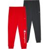 Champion Boys Sweatpants for Kids 2 Pack Athletic Boys Jogger Pants(Red-charcoal Heather)