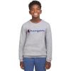 Champion Boys Sweatshirt for Kids Pullover Fleece Crewneck Sweater(Signature Gray)